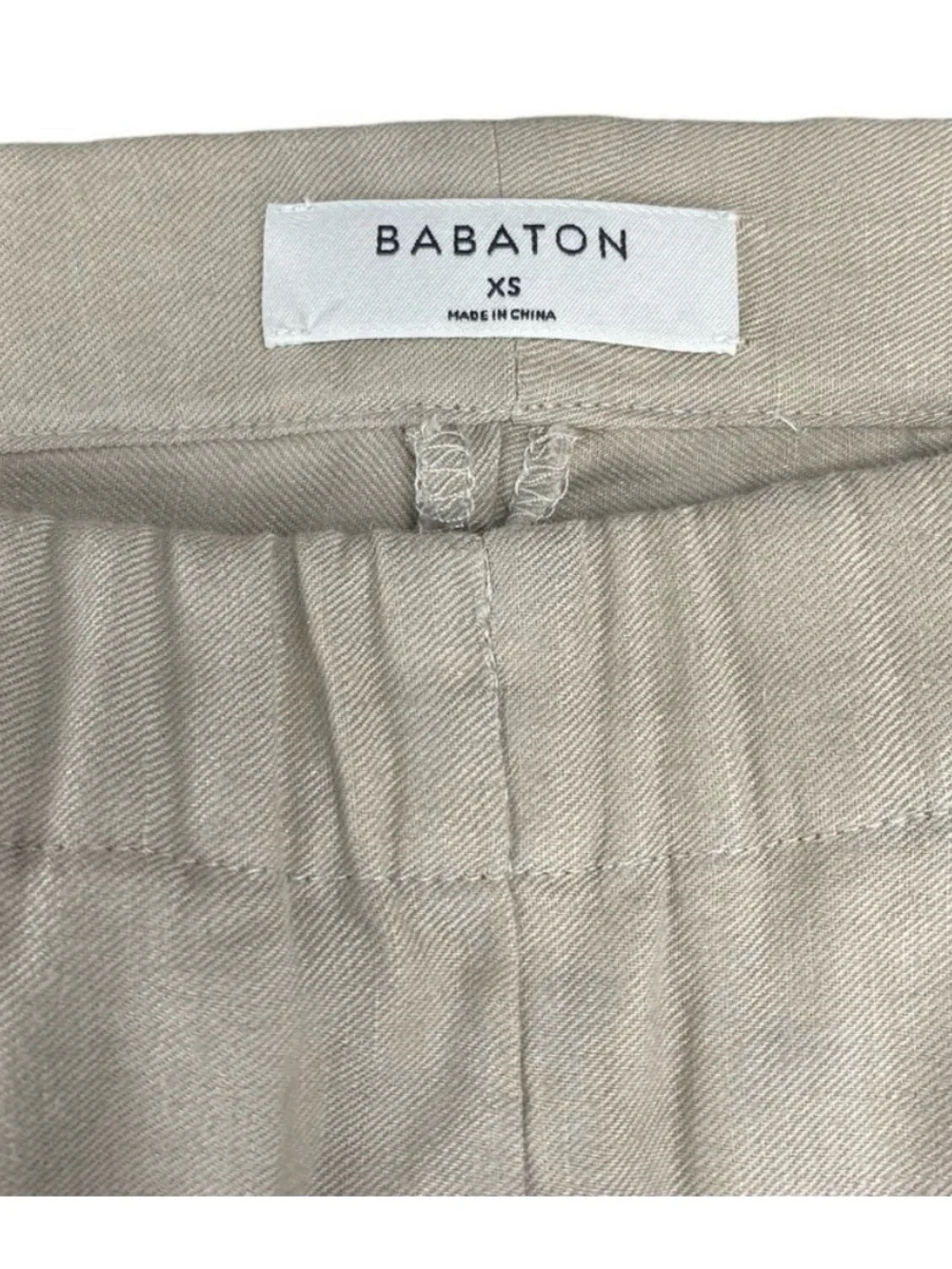 BABATON Aritzia Dexter Linen Cropped Linen Dress Pants Sz XS Pull On